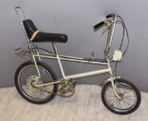Raleigh Chopper MkII silver bicycle, the hub dated 1980