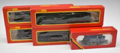Five Hornby 00 gauge model railway locomotives including BR diesels D6830 and D5572, 61572, 43775