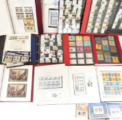 Jersey, Guernsey and Isle of Man mint and used stamps, in eleven folders