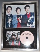 We Are Scientists - With Love and Squalor, signed CD and photo, in polished aluminium frame, overall