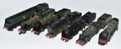 Seven Hornby 00 gauge model railway Southern Rail locomotives including 729, 903 and Blandford