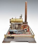 Wilesco stationary live steam engine with slip eccentric reversing, governor and combined safety