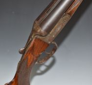 Charles Smith 12 bore side by side ejector shotgun with engraved locks, underside, trigger guard,