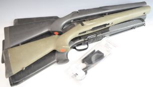 Five composite bolt-action rifle stocks comprising Howa 1500 with detachable magazine (in original