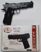 STI International Duty One .177 air pistol with wooden grips, serial number 13E56769, in original