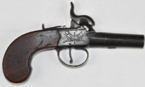 Whalley of Macclesfield percussion converted from flintlock hammer action pocket pistol with named