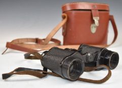 Pair of Kershaw WW2 military binoculars, dated 1942, marked bino prism No2 Mk II, with broad