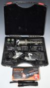 Deben Tracer LED Ray F900 gun lamp in original fitted case together with a Deben Tracer LED Ray IR