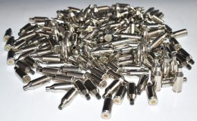Two-hundred .223 Winchester Super Short Magnum (WSSM) rifle cartridge cases.