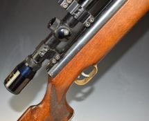 Weihrauch HW77 .22 underlever air rifle with chequered semi-pistol grip, adjustable trigger,