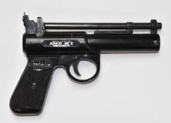 Webley Junior Mk. II .177 air pistol with named and chequered grips and adjustable sights, serial