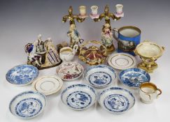 Collection of mainly 18th/19thC English, continental and Chinese porcelain including Prattware