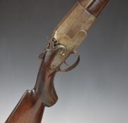 Midland Gun Co 10 bore single barrelled hammer action shotgun with engraved lock, trigger guard,