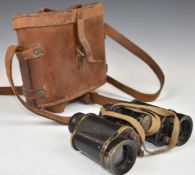 WW2 Air Ministry 6E/293 x6 binoculars, in military leather case