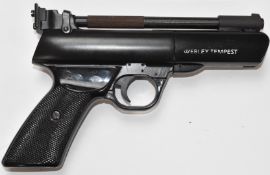 Webley Tempest .177 air pistol with shaped and chequered grips, NVSN, in fitted box