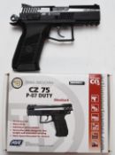 ASG Ceska Zbojovka CZ 75 P-07 Duty .177 air pistol with two spare magazines, serial number