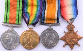 British Army WW1 medal trio comprising 1914-1915 Star, War Medal and Victory Medal named to 2653 Pte