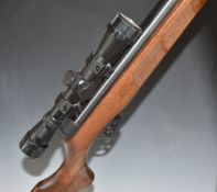 BSA Meteor Evo .22 air rifle with chequered semi-pistol grip and forend, adjustable trigger,