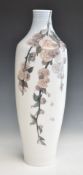 Royal Copenhagen large bottle vase with floral decoration, 1752/355, H40cm