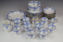 Approximately thirty eight pieces of Foley china teaware, pattern number 1685, tallest 11cm