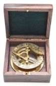 Brass replica Sewill of Liverpool cased compass