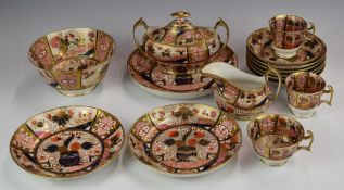 Approximately fourteen pieces of 19thC Spode Imari teaware decorated in 963 pattern, tallest 16cm