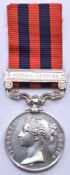 British Army Indian General Service Medal 1854 with clasp for Burma 1887-89, named to 836 Pte J