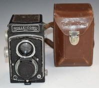 Rolleicord TLR camera, serial number 1123705, with Schneider Kreuznach Xenar 1:3.5/75 lens, in