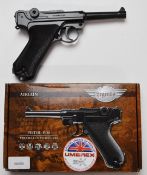 Umarex The Spirit of Legends P.08 Luger style .177 CO2 air pistol with chequered grips, serial