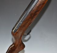 Webley Mark 3 .22 under-lever air rifle with named plaque inset to the stock, semi-pistol grip and