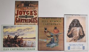 Four modern Joyce's Breech Loading Cartridges, ICI Schultze, Eley Kynoch Cartridges and Eley