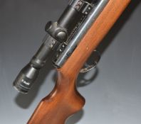 BSA Supersport .22 air rifle with semi-pistol grip, raised cheek piece, adjustable sights and 6x40