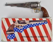 Pietta New Model Army 1858 type .44 six-shot single action percussion revolver with stainless