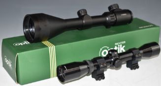 Two rifle scopes 3-9x56 EG and Sussex Armoury 6x32 Waterproof with scope mounts, in Richter Optik