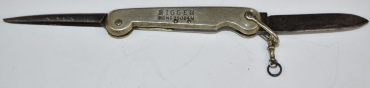 Rogers & Co 'Rigger' clasp knife No 390845 with 7cm blade. PLEASE NOTE ALL BLADED ITEMS ARE