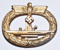 Nazi Kriegsmarine Submarine badge
