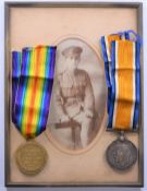 British Army WW1 medal pair comprising War Medal and Victory Medal, both named to 240795 Pte T