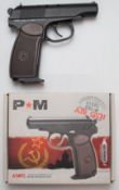 KWC P M Makarov .177 air pistol, serial number 50107572, in original box.