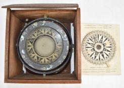 Ship's bulkhead boxed compass by F Smith & Son, Southampton