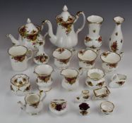 Approximately forty four pieces of Royal Albert Old Country Roses tea and ornamental ware, tallest