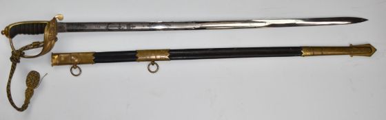 Royal Navy 1829 pattern Warrant Officer's sword with shagreen grip, Porter & Son, Devonport