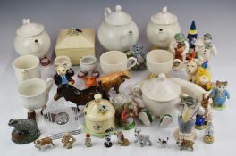 Large collection of collectable ceramics including Royal Doulton Snowman, Beswick Beatrix Potter