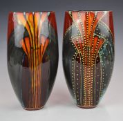 Anita Harris ovoid vase with abstract decoration, tallest 28cm
