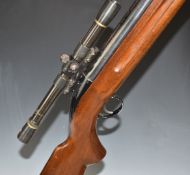 BSA Airsporter .22 under-lever air rifle with semi-pistol grip and Marlin Micro-Vue 4x scope, serial