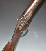 George William Bales of Ipswich 13 bore percussion hammer action live pigeon gun with lock named '