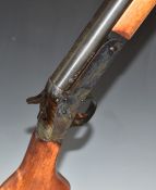 Harrington & Richardson 10 bore single barrelled shotgun with semi-pistol grip, named lock and 36