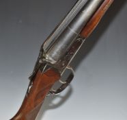 Baikal IJ-58-M 12 bore side by side ejector shotgun with engraved locks, underside, trigger guard