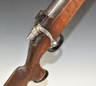 Parker-Hale .243 bolt-action rifle with chequered semi-pistol grip and forend, adjustable pop-up