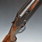 Czechoslovakian 12 bore side by side sidelock ejector shotgun with chequered semi-pistol grip and