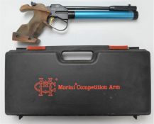 Morini Competition CM162 MI .177 target air pistol with shaped wooden grip and adjustable hair